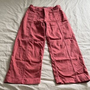 Toad&Co rust Red Cargo-Style High-Rise barrel Pants